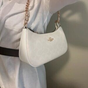 Coach outlet Teri White shoulder bag print with strap